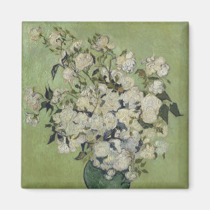 Stillleben Rosa Rosen in einer Vase von Van Gogh Magnet
