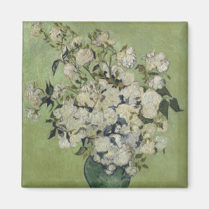 Stillleben Rosa Rosen in einer Vase von Van Gogh Magnet