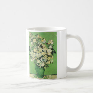 Stillleben - Rosa Rosen in Vase Vincent und Gogh, Kaffeetasse