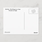 Stillleben - Rosa Rosen in Vase Vincent und Gogh, Postkarte (Rückseite)