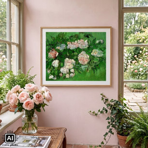 Stillleben: Rosa Rosen von Vincent van Gogh Poster