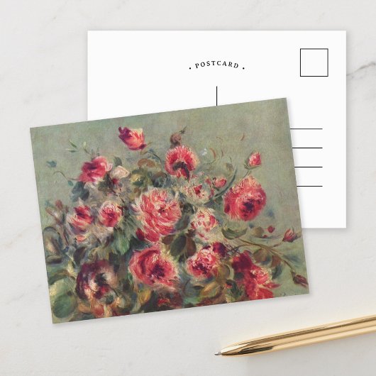 Stillleben, Rose des Vargemont | Renoir Postkarte