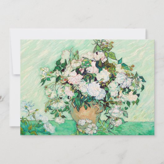 Stillleben Rose in einer Vase von Vincent van Gogh Einladung (Vorderseite)