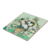 Stillleben Rose in einer Vase von Vincent van Gogh Fliese (Seite)