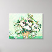 Stillleben Rose in einer Vase von Vincent van Gogh Leinwanddruck (Vorderseite)