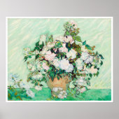 Stillleben Rose in einer Vase von Vincent van Gogh Poster (Vorne)