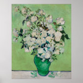 Stillleben Rose in einer Vase von Vincent van Gogh Poster (Vorne)