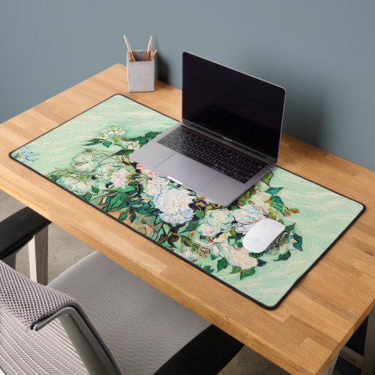 Stillleben Rose in einer Vase von Vincent van Gogh Schreibtischunterlage (Büro 2)