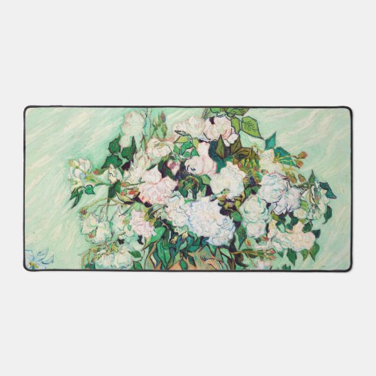 Stillleben Rose in einer Vase von Vincent van Gogh Schreibtischunterlage (Vorderseite)