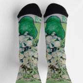 Stillleben Rose in einer Vase von Vincent van Gogh Socken (Oben)