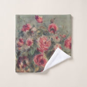 Stillleben Rose von Renoir Handtuch Badhandtuch Set (Waschlappen)