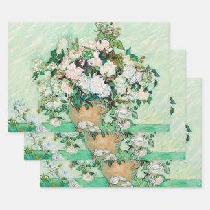 Stillleben Rosen in einer Vase von Vincent van Gog Geschenkpapier Set