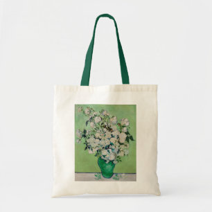 Stillleben Rosen in einer Vase von Vincent van Gog Tragetasche