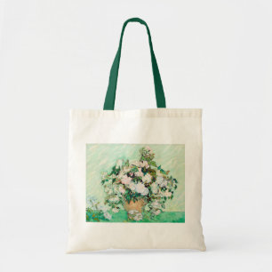 Stillleben Rosen in einer Vase von Vincent van Gog Tragetasche