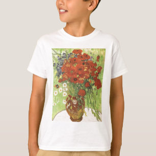 Stillleben - Rote Mohnblumen und Gänseblümchen T-Shirt