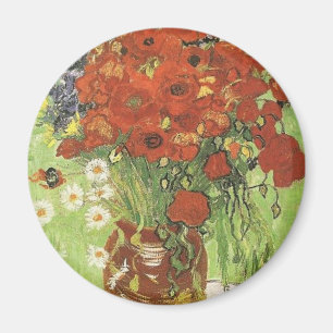 Stillleben - Rote Mohnblumen und Morden Magnet