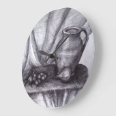 Stillleben Stift Zeichnend klassische Wall-Uhr Große Wanduhr (Winkel)