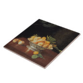 Stillleben T32176 der Pfirsiche, c.1700 Fliese (Seite)
