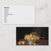 Stillleben T32176 der Pfirsiche, c.1700 Visitenkarte (Vorne/Hinten)