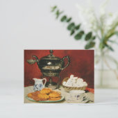 Stillleben Tee- und Melting-Rollen - Albert Anker Postkarte (Stehend Vorderseite)
