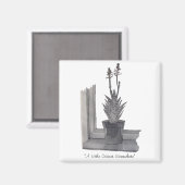 Stillleben Topf Pflanze Realistischer Sketch-Magne Magnet (Vorderseite/Rückseite)