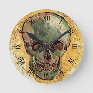 Stillleben Totenkopf von Vincent van Gogh Runde Wanduhr