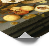 Stillleben und ein Körbchen von Blume Poster (Ecke)