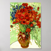 Stillleben, Vase mit Daisies und Poppies (1890) Poster (Vorne)