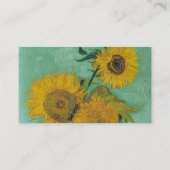 Stillleben - Vase mit drei Sonnenblumen, van Gogh Visitenkarte (Rückseite)