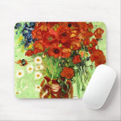 Stillleben, Vase mit Gänseblümchen und Mohnblumen Mousepad (Mit Mouse)