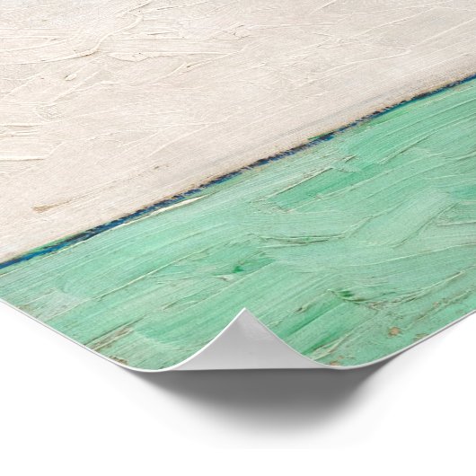 Stillleben: Vase mit Iren von Vincent van Gogh Poster (Ecke)