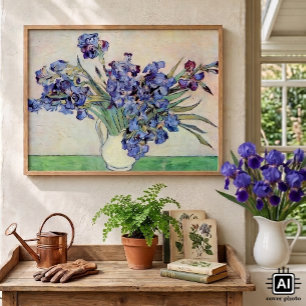 Stillleben-Vase mit Schwertlilien von Vincent van  Poster