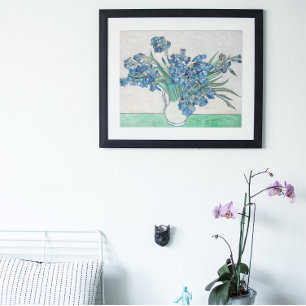 Stillleben: Vase mit Schwertlilien von Vincent van Poster