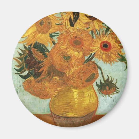 Stillleben - Vase mit zwölf Sonnenblumen, Vincent Magnet (Vorne)