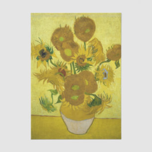 Stillleben: Vasen mit fünfzehn Sonnenblumen, Van G Seidenpapier