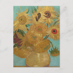Stillleben: Vasen mit zwölf Sonnenblumen, Van Gogh Postkarte
