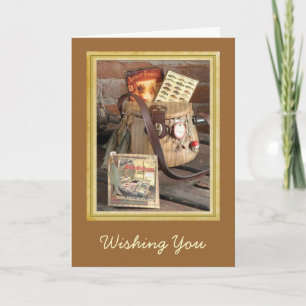 Stillleben-Vatertagskarte fischen Karte