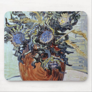 Stillleben Vincent van Goghs   mit Disteln, 1890 Mousepad