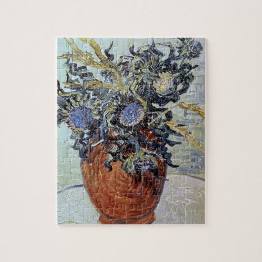 Stillleben Vincent van Goghs | mit Disteln, 1890 Puzzle (Vertikal)