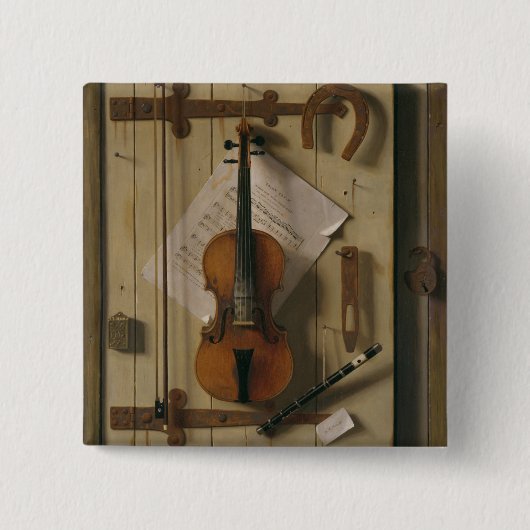 Stillleben, Violine und Musik Button (Vorderseite)