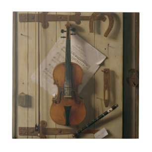 Stillleben, Violine und Musik Fliese