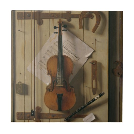 Stillleben, Violine und Musik Fliese (Vorderseite)