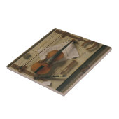 Stillleben, Violine und Musik Fliese (Seite)