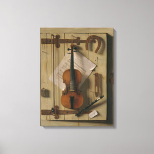 Stillleben, Violine und Musik Leinwanddruck