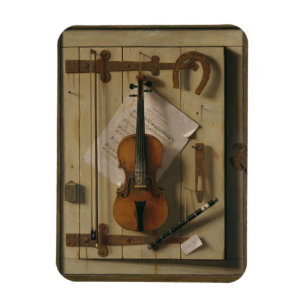 Stillleben, Violine und Musik Magnet