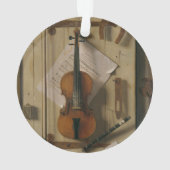 Stillleben, Violine und Musik Ornament (Rückseite)