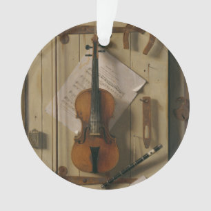 Stillleben, Violine und Musik Ornament