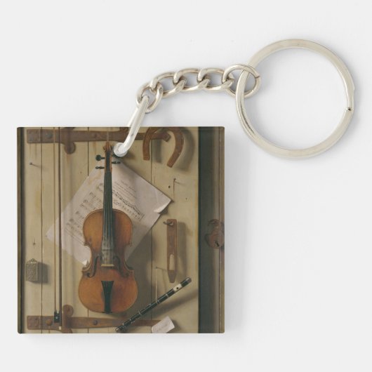 Stillleben, Violine und Musik Schlüsselanhänger (Rückseite)