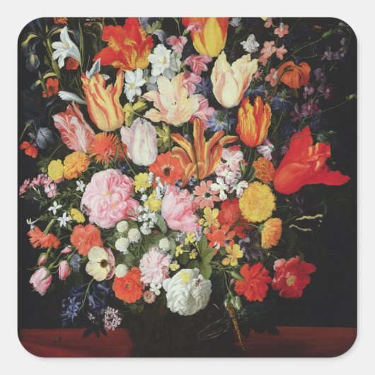 Stillleben von Blume, 1610er Quadratischer Aufkleber (Vorderseite)