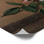 Stillleben von Blume an der Kante Poster (Ecke)